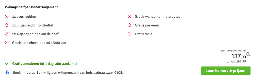 Hotel de Wereld goedkoopste aanbieding