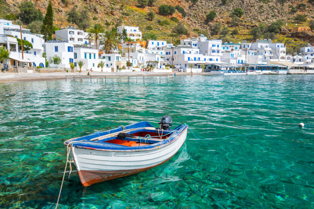 Kreta bootje zee