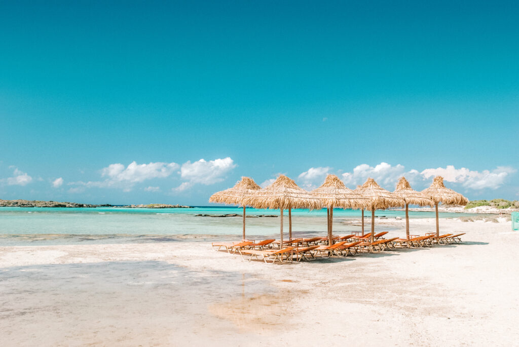 Kreta strand zee ligbedjes