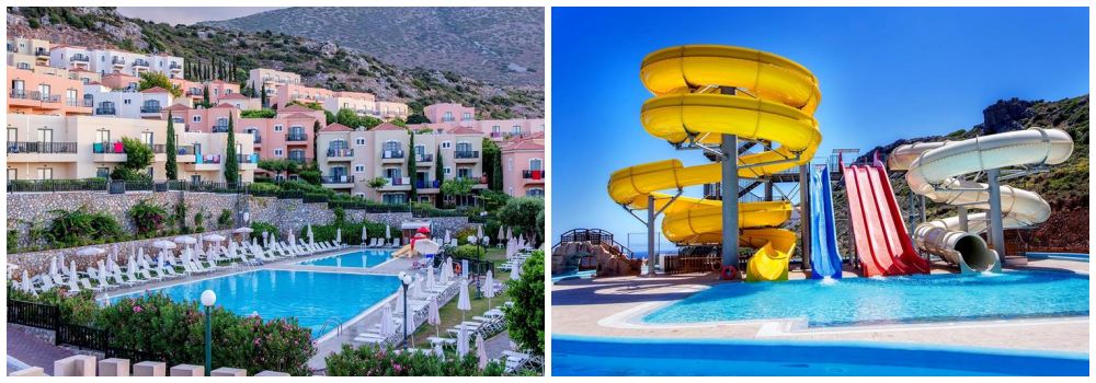hotel met glijbanen Kreta