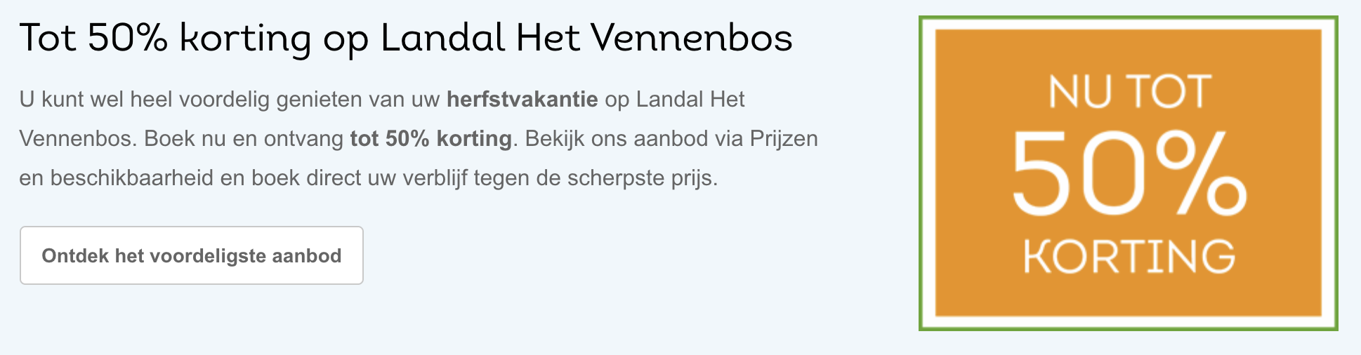 Landal Vennenbos herfstvakantie