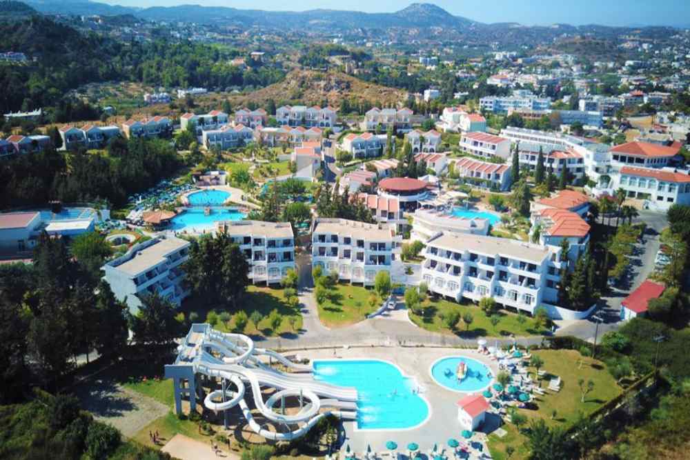 griekenland rhodos hotel met glijbanen