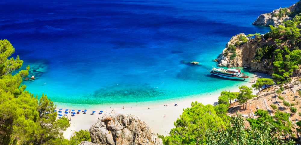 Strand op het Griekse eiland Karpathos