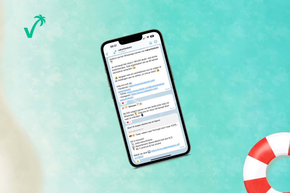 whatsapp vakantiedealz
