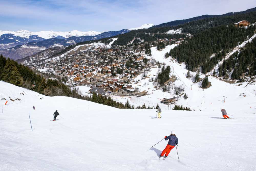 Wintersport meribel in de lente