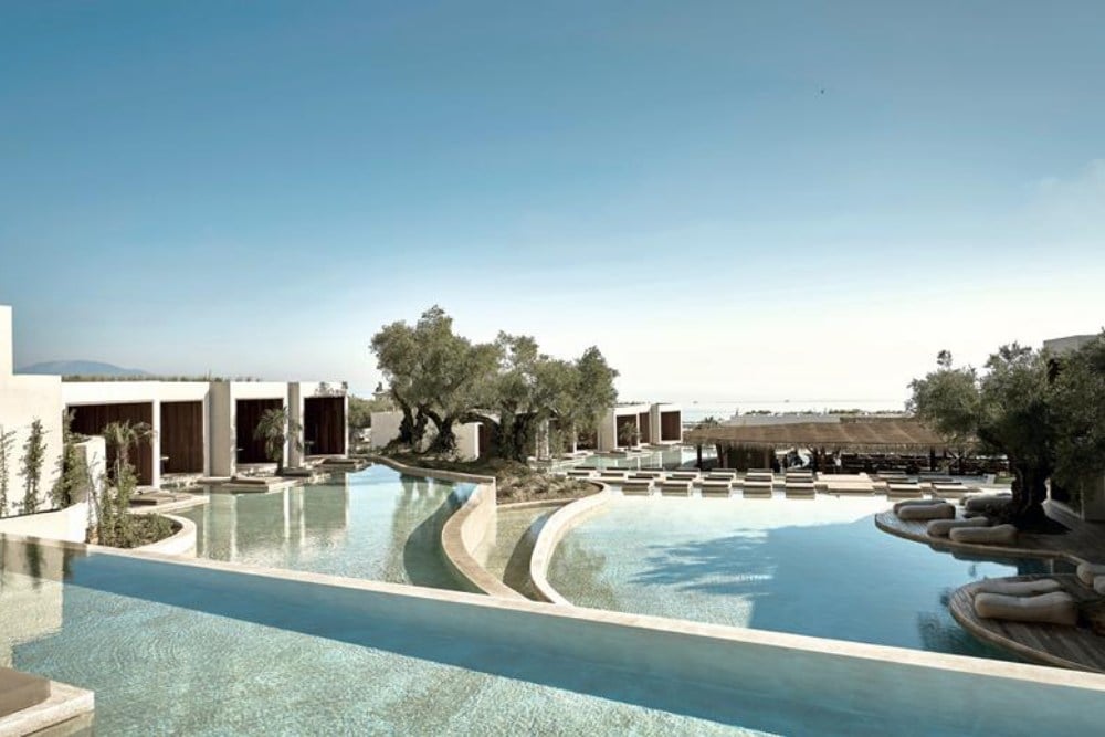 luxe griekenland hotel malediven stijl