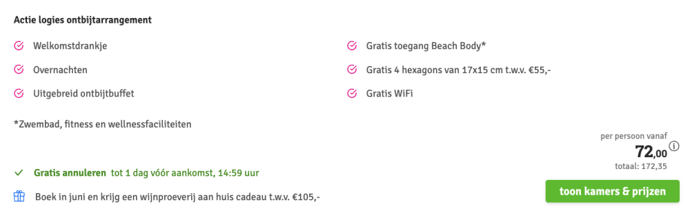 Carlton Beach Hotel korting aanbieding