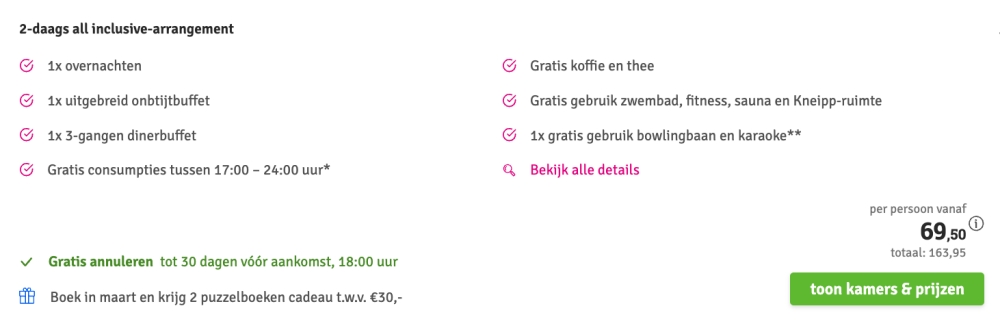Hotel AM Fang aanbieding