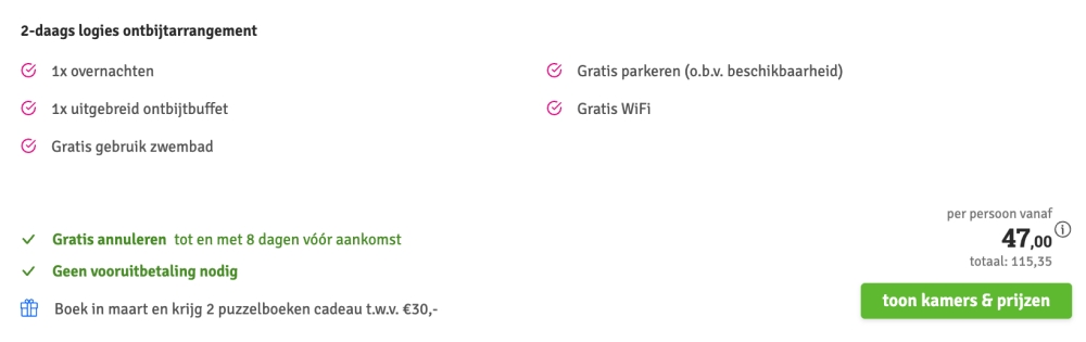 Hotel Zuiderduin aanbieding