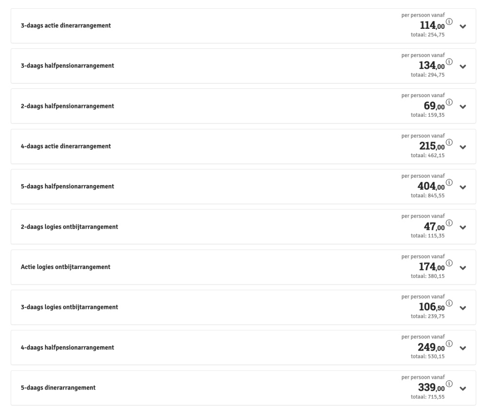 Hotel Zuiderduin arrangementen