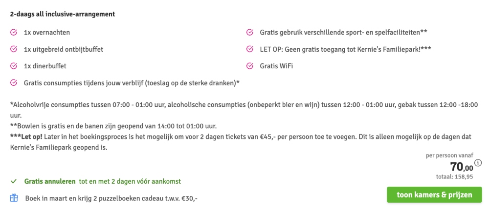 Wunderland Kalkar aanbieding