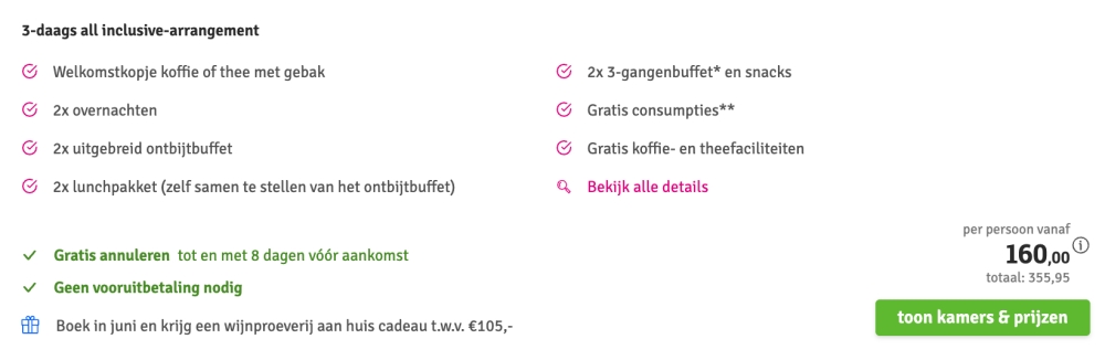 MayHotel aanbieding