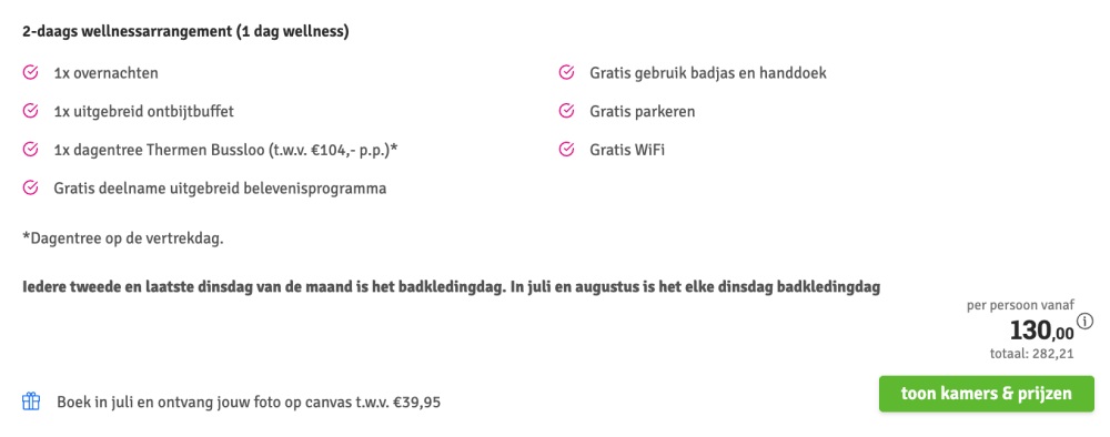 Hotel Thermen Bussloo aanbieding