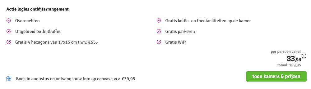 Blooming Hotel aanbieding