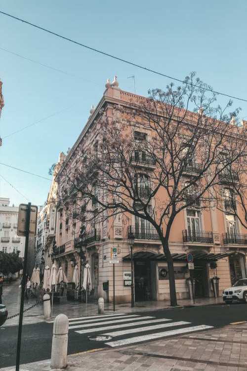 Valencia-Straatjes-Roze-Huisjes