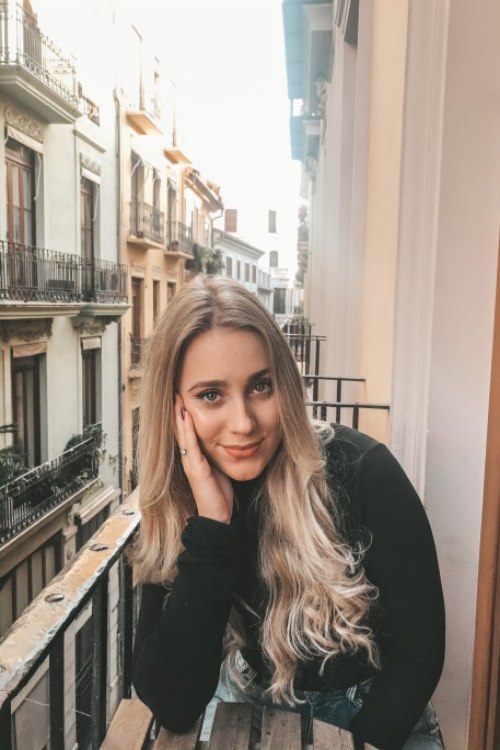 Valencia-Demi-Balkon Uitzicht vanaf ons balkon