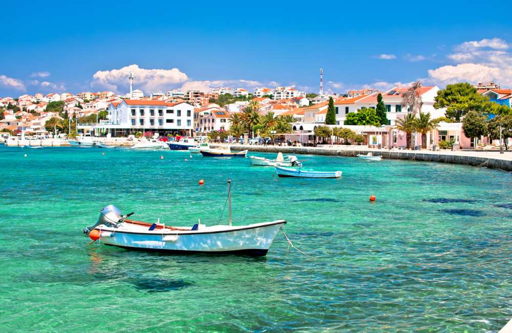Eiland-Pag-Kroatie-Zee-Bootje-Haven