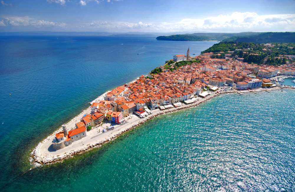 Piran-Luchtfoto-Slovenie-Zee