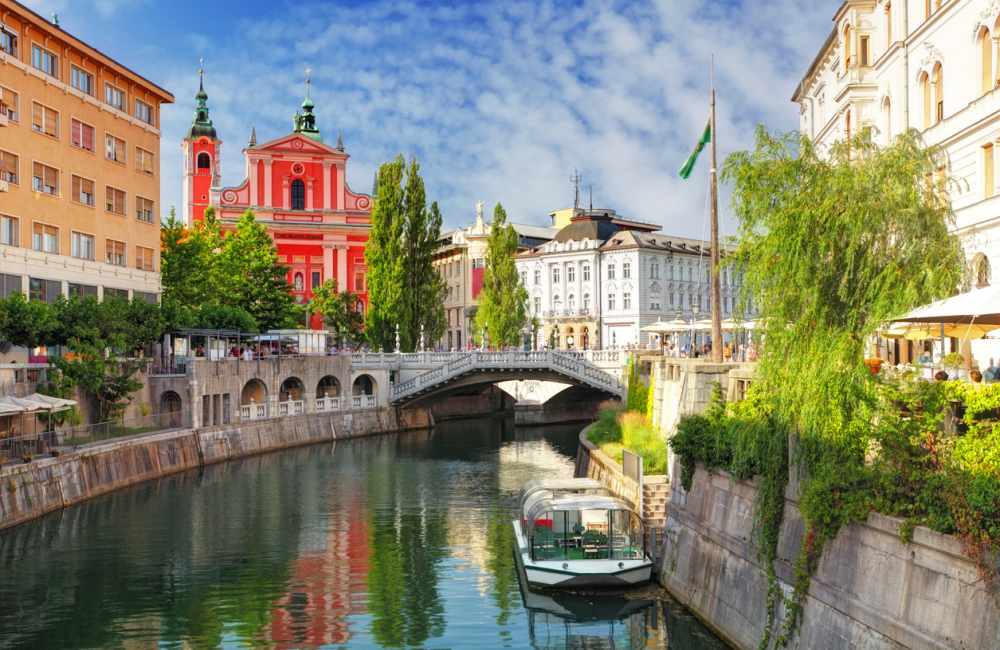 Slovenie-Hoofdstad-Brug-Stad