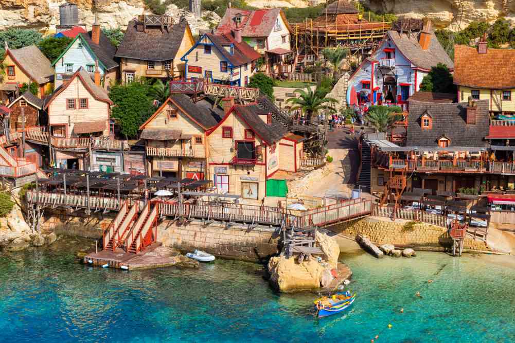 Malta-Popeye-Village-huisjes-bootje Popeye Village