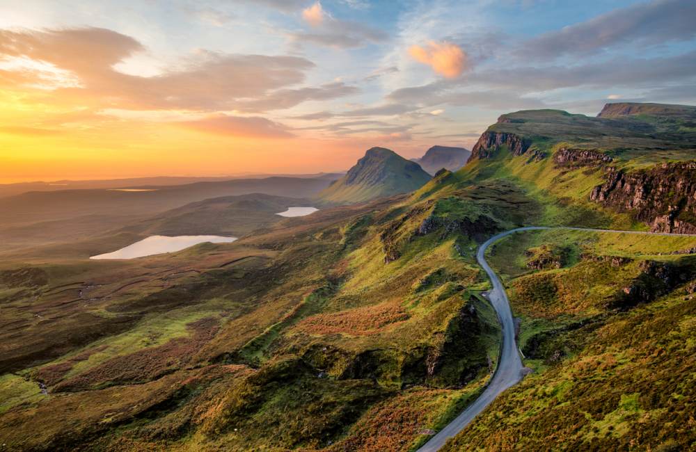 Schotland-Zonsopgang-Landschap-Uitzicht Schotland fly & drive bestemming