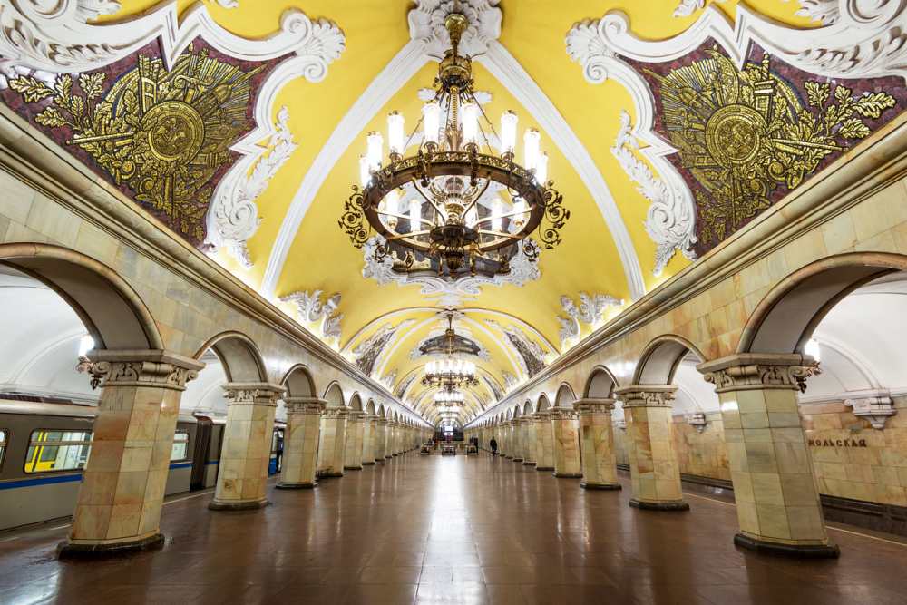 Rusland-Moskou-metrostation