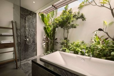 Heerlijke en luxe badkamer bij dit hotel op Bali