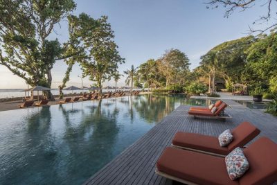 Zwembad bij het beste hotel op Bali